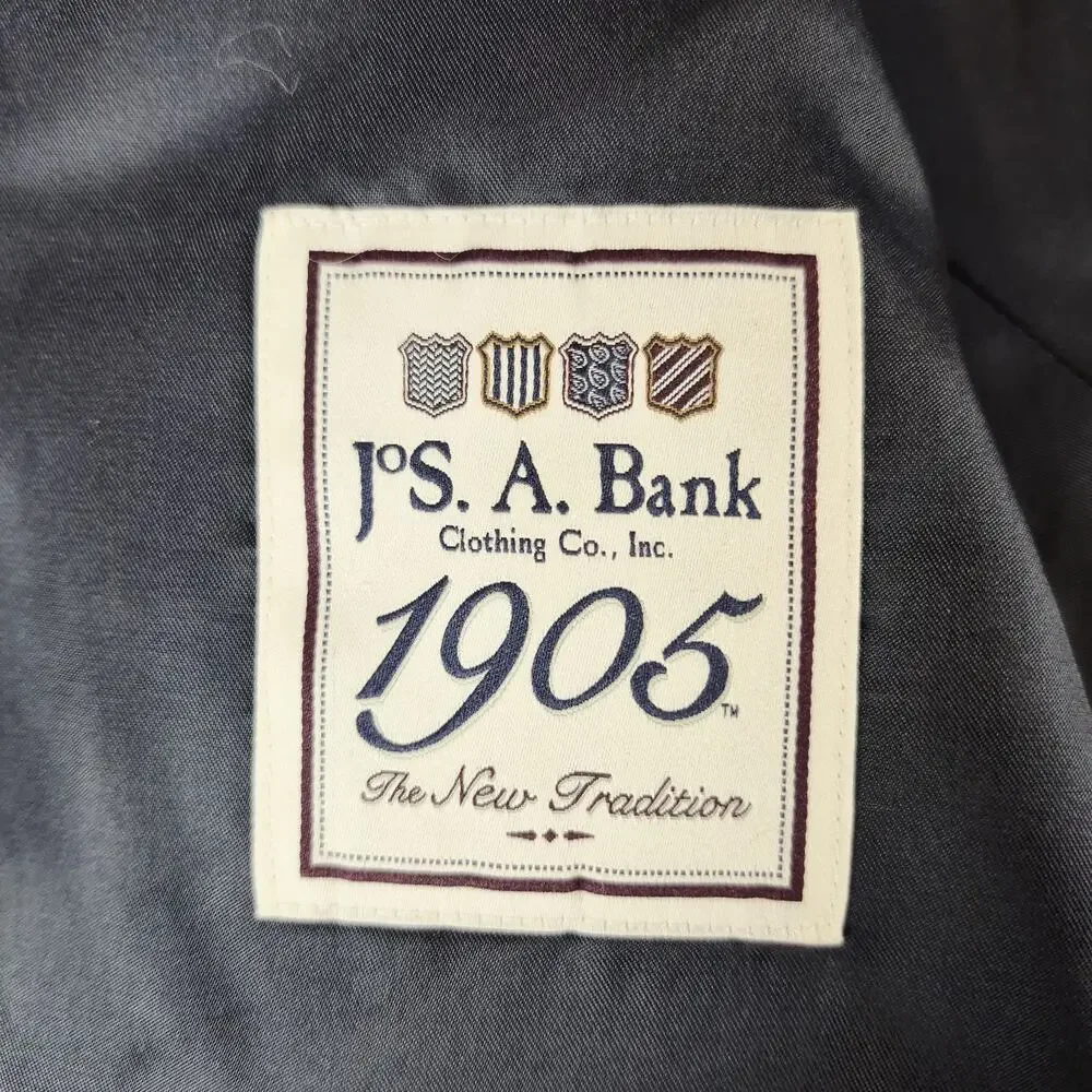 Jos A Bank 1905 Blazer 42R Blue Wool Stretch Suit Jacket Men Sport Coat 2 Button